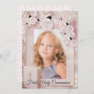First Holy Communion Photo Invitation