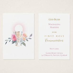 First Holy Communion remembrance card