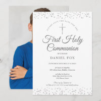 First Holy Communion Silver Stardust Photo