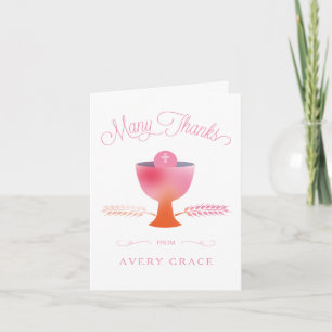 First Holy Communion Thank You Card - Custom
