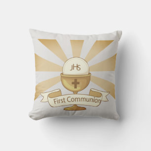 First Holy Communion Throw Pillow