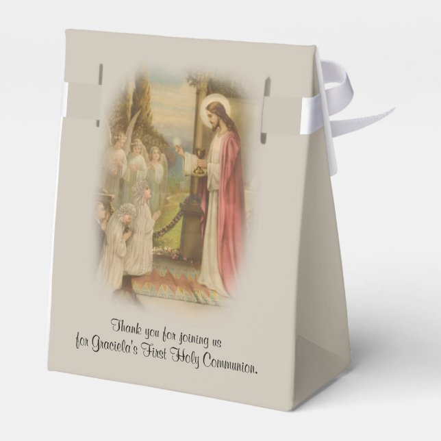 First Holy Communion Traditional Jesus Children Favor Box (Back Side)