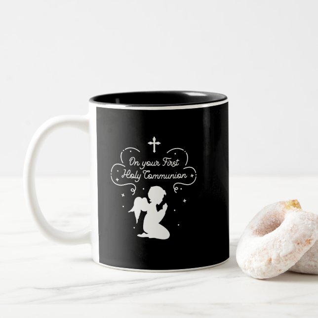 First Holy Communion Two-Tone Coffee Mug (With Donut)