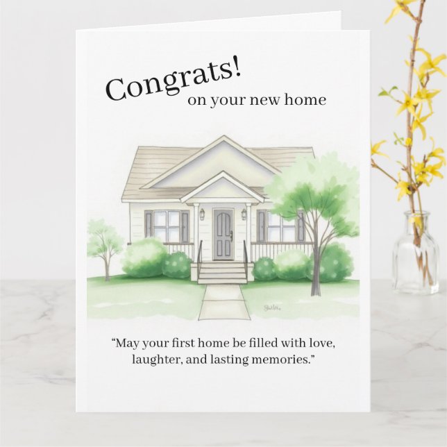 First Home Purchase Card  (Yellow Flower)