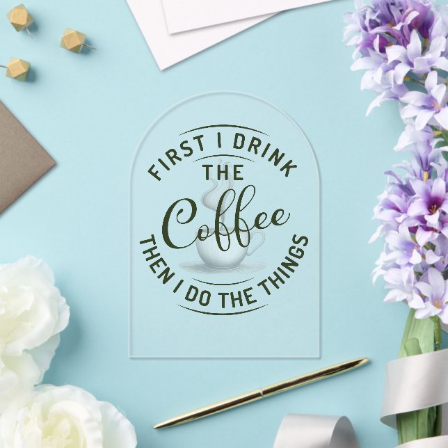 First I drink the coffee, then I do the things. Acrylic Invitations (Insitu (Wedding))