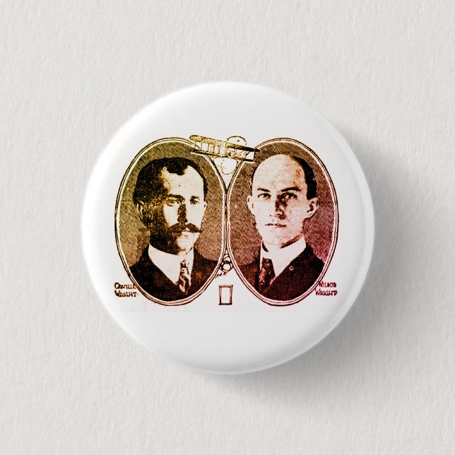 First in Flight 1 Inch Round Button (Front)