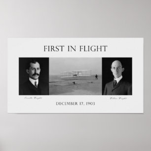 First In Flight - The Wright Brothers Poster