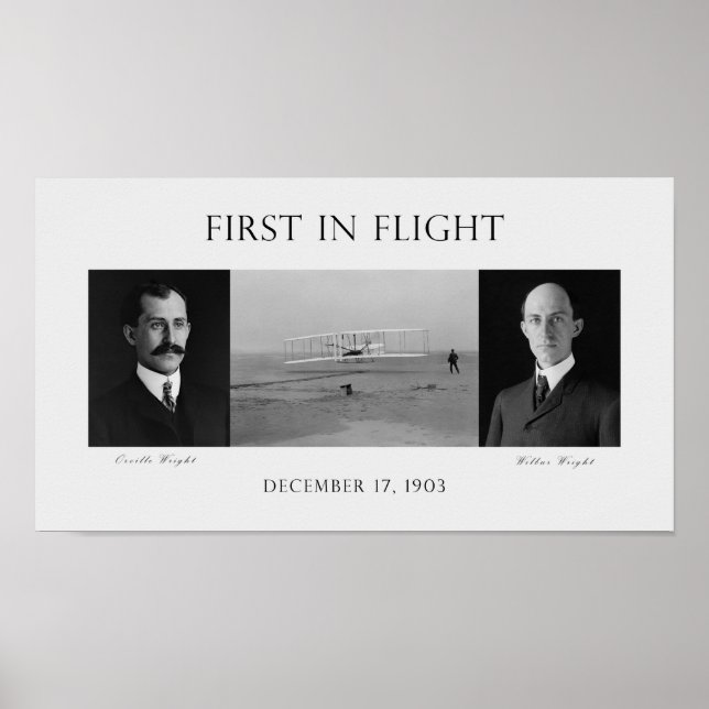 First In Flight - The Wright Brothers Poster (Front)