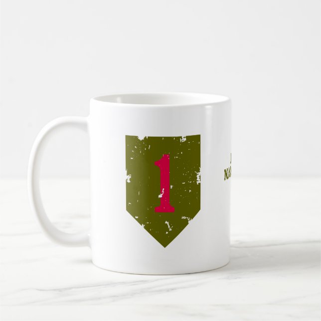 First Infantry Division "Big Red One" Distressed Coffee Mug (Left)