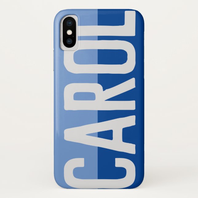 First Initial Plus Name Carol with Flowers Case-Mate iPhone Case (Back)