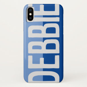 First Initial Plus Name Deborah with Flowers Case-Mate iPhone Case