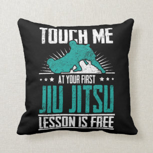 First Jiu Jitsu Lesson Is Free Brazilian BJJ Throw Pillow