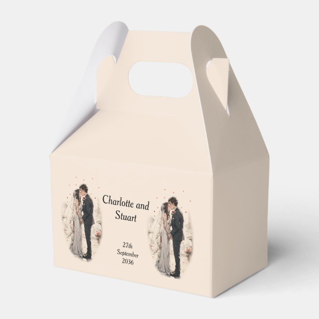 First Kiss Favor Box (Front Side)