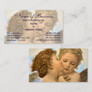 First Kiss, L'Amour et Psyché, Enfants, Bouguereau Business Card
