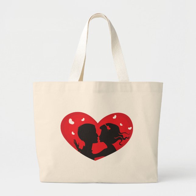 First Kiss Large Tote Bag (Front)