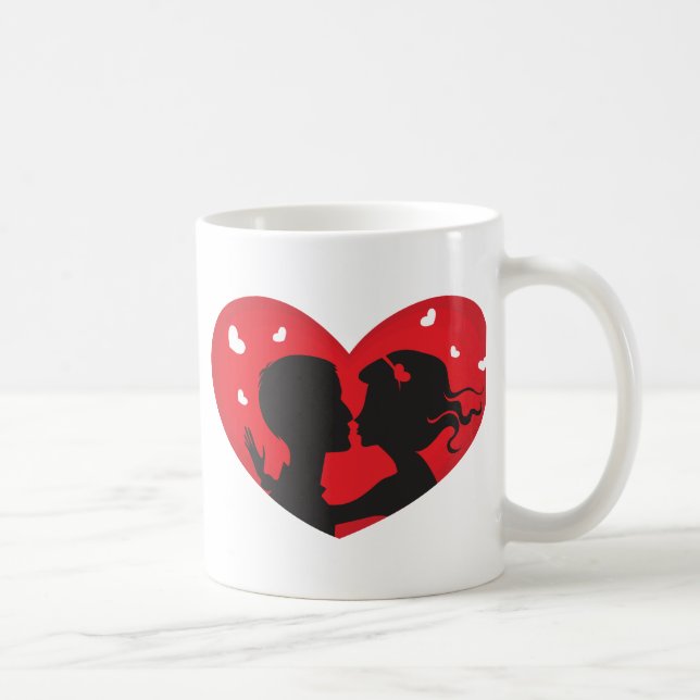 First Kiss Red Heart Mug (Right)