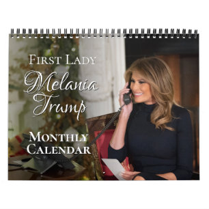 First Lady Melania Trump 2025 Photo Monthly Wall Calendar