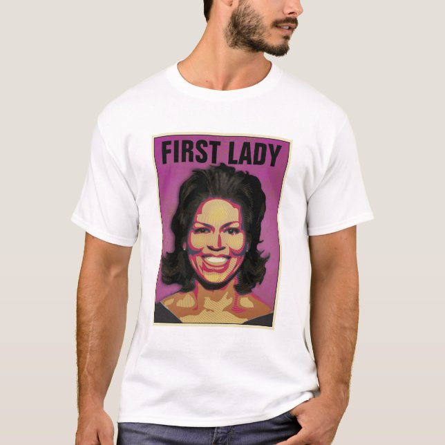 First Lady Michelle Obama - Customizable T-Shirt (Front)