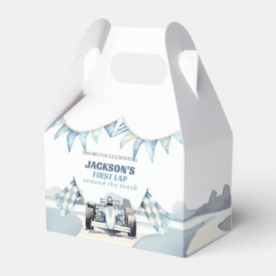 First Lap Around The Track Race Car 1st Birthday Favor Box