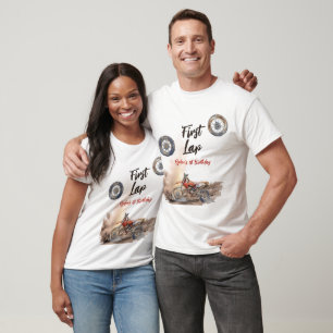 First Lap Little Racer 1st Birthday T-Shirt