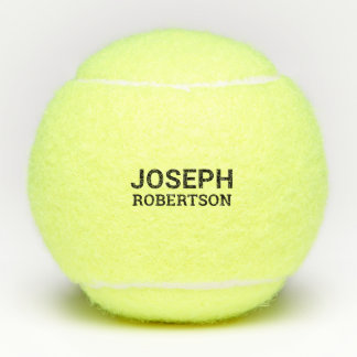First Last Name Modern Monogram Personalized Tennis Balls