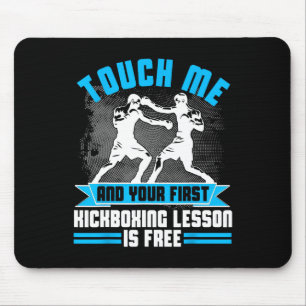 First Lesson Kickboxing T Shirt Mma Gift For Men W Mouse Pad