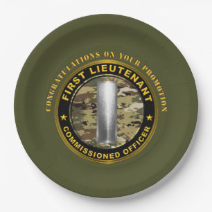 First Lieutenant 1LT Promotion Paper Plate