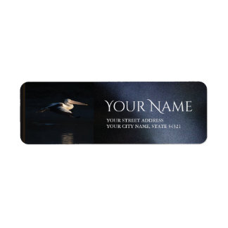First Light Flying Pelican Return Address Label