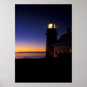 First Light on Quoddy Head Lighthouse Poster