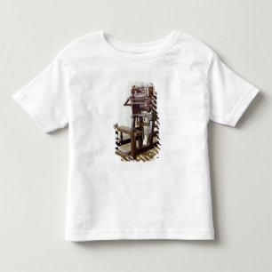 First loom for weaving stockings, 1750 toddler t-shirt