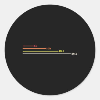 First Marathon Runners Marathoner 5K 10K 131 262 Classic Round Sticker