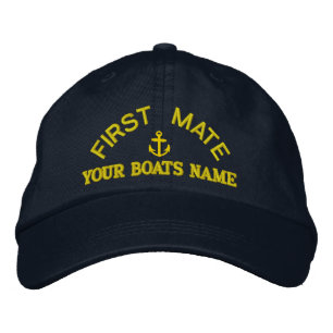 First mate custom yacht crew embroidered hat