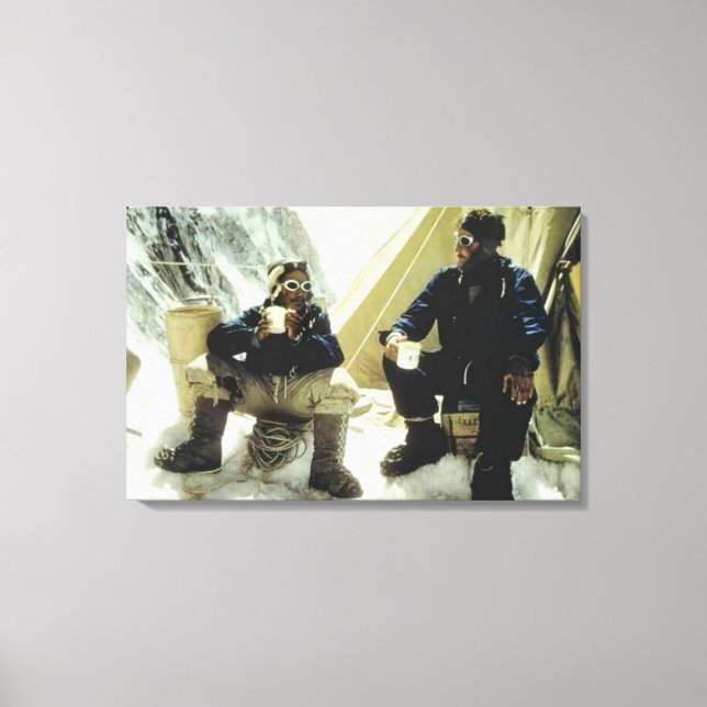 First Men to Conquer Everest Hillary Norgay 1953 Canvas Print (Front)