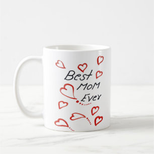 first mom happy mother's day simple handwritten coffee mug