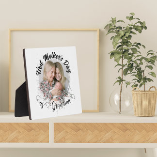 First Mother day as grandma Photo Plaque