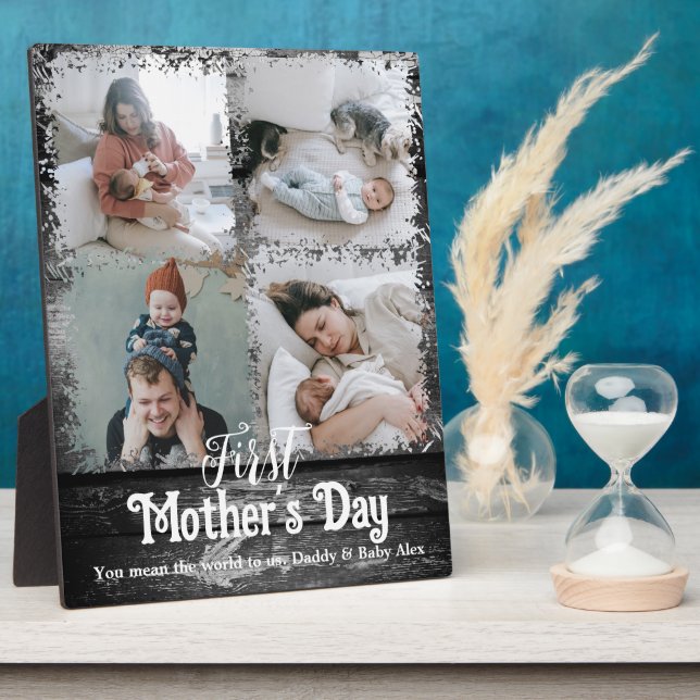 First mother Day Photo Collage Plaque (Side)