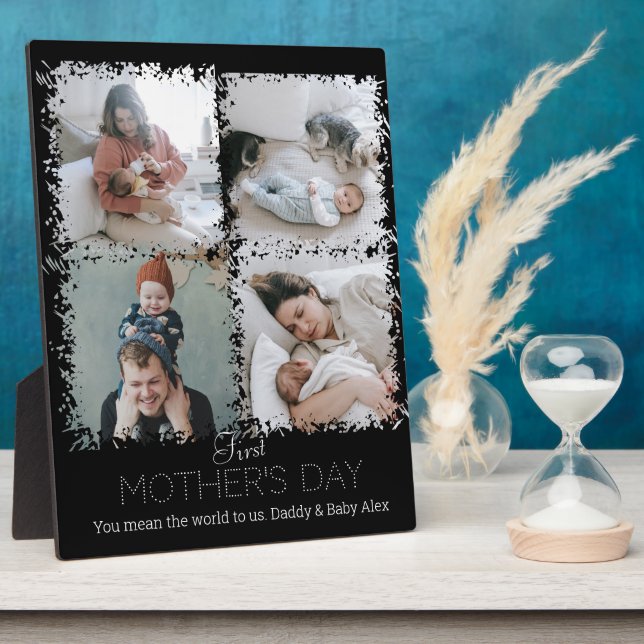 First mother Day Photo Collage Plaque (Side)