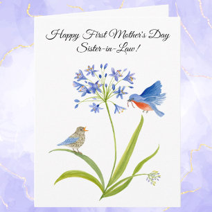 First Mother’s Day for Sister-in-Law Bluebird  Card
