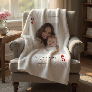 First Mother’s Day Personalized Photo Fleece Blanket