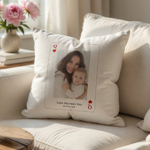 First Mother’s Day Personalized Photo Throw Pillow