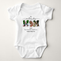 First Mother's Day 3 Photos Collage  Baby Bodysuit