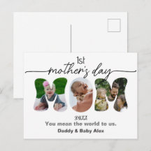 First Mother's Day 3 Photos Collage Mom cut out