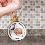 First Mothers Day as Grandma Custom Year and Photo Keychain<br><div class="desc">Create your own unique photo keychain for the new grandma's first mother's day. A perfect opportunity to add a photo of your new baby as a lovely keepsake and a timeless treasure to enjoy every day. The template is set up ready for you to add your own photo and customize...</div>