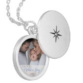 First Mothers Day Boy Baby Photo Locket Necklace (Front Left)