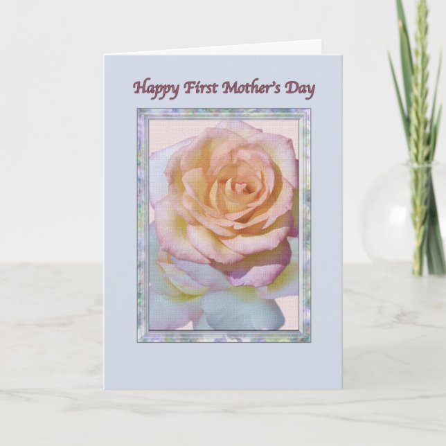First Mother's Day Card with Peace Rose (Front)