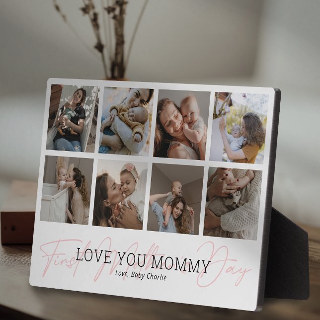 First Mother's Day Custom Photo Collage Plaque (Creator Uploaded)
