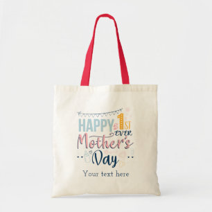 First Mothers Day Ever 1st Time Mom Baby Custom Tote Bag