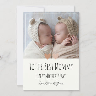 First Mother's Day From Twins Holiday Card