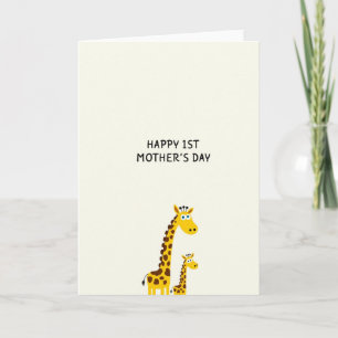 First Mothers Day Giraffe Card