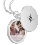 First Mothers Day Girl Baby Photo Locket Necklace (Front Left)